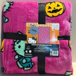 Hello Kitty Frankenstein Halloween Plush Blanket Twin Brand New